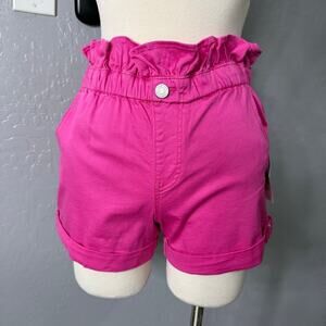 Habitual Girls 7-16 Paperbag Waist Shorts, Pink, 12